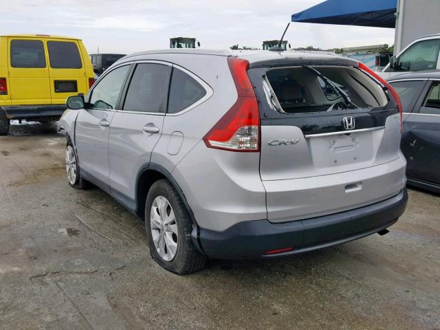 5J6RM3H76DL006026 - 2013 HONDA CR-V EXL SILVER photo 3