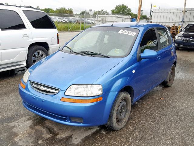 KL1TD62635B467485 - 2005 CHEVROLET AVEO BASE Көк фото 2