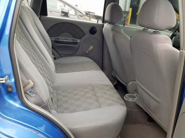 KL1TD62635B467485 - 2005 CHEVROLET AVEO BASE Көк фото 6