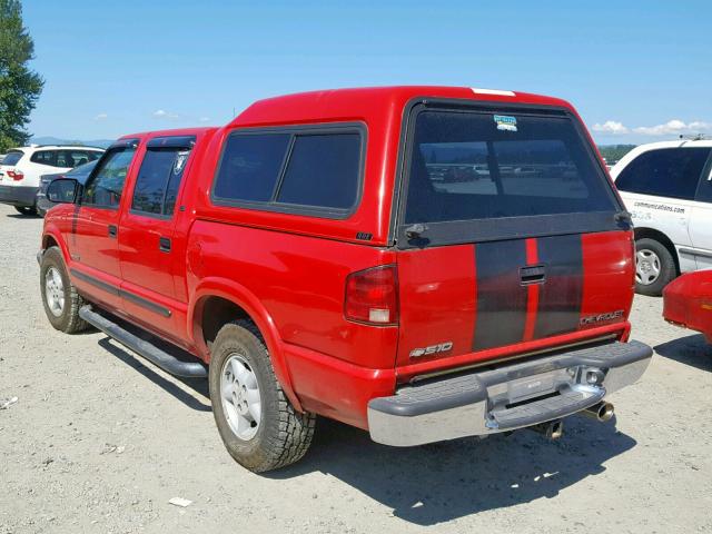 1GCDT13W11K163583 - 2001 CHEVROLET S TRUCK S1 RED photo 3