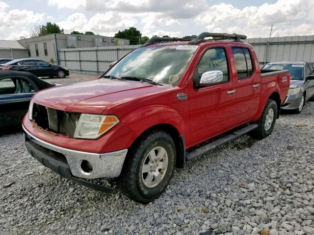 1N6AD07U97C443822 - 2007 NISSAN FRONTIER C RED photo 2