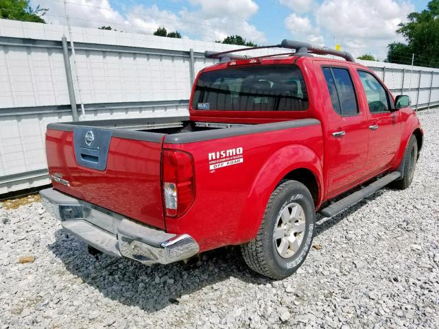 1N6AD07U97C443822 - 2007 NISSAN FRONTIER C RED photo 4