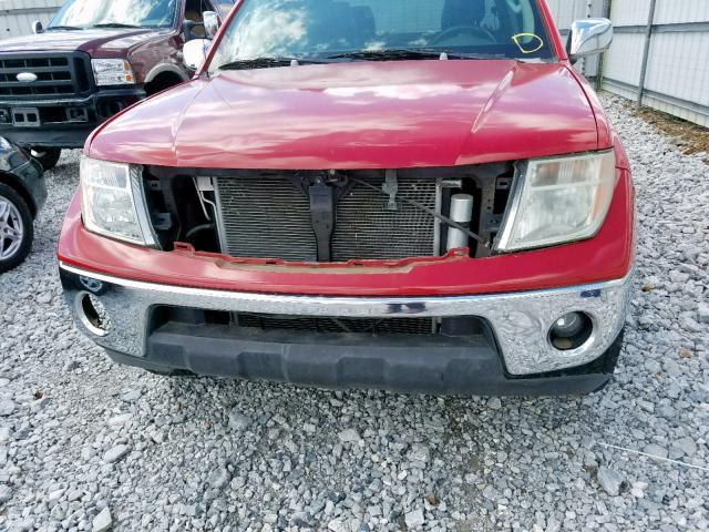 1N6AD07U97C443822 - 2007 NISSAN FRONTIER C RED photo 9