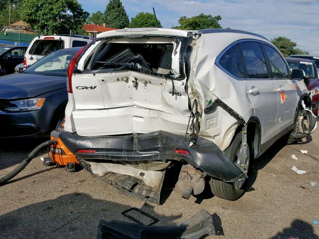 5J6RM4H71DL076734 - 2013 HONDA CR-V EXL WHITE photo 4