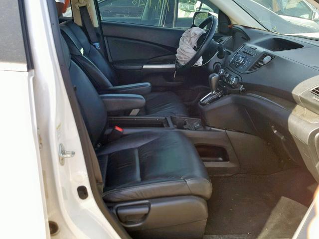 5J6RM4H71DL076734 - 2013 HONDA CR-V EXL WHITE photo 5