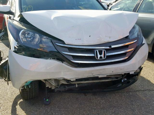 5J6RM4H71DL076734 - 2013 HONDA CR-V EXL WHITE photo 7