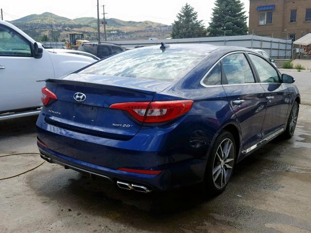 5NPE34AB2FH181067 - 2015 HYUNDAI SONATA SPO BLUE photo 4