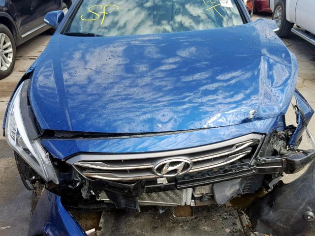 5NPE34AB2FH181067 - 2015 HYUNDAI SONATA SPO BLUE photo 7