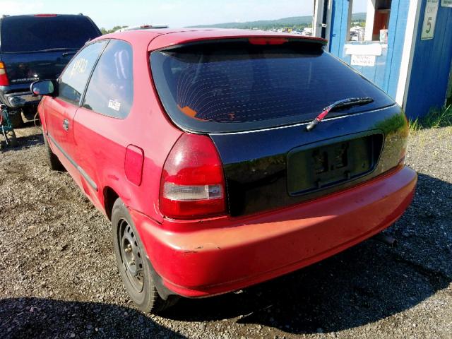 2HGEJ6448TH115613 - 1996 HONDA CIVIC DX RED photo 3