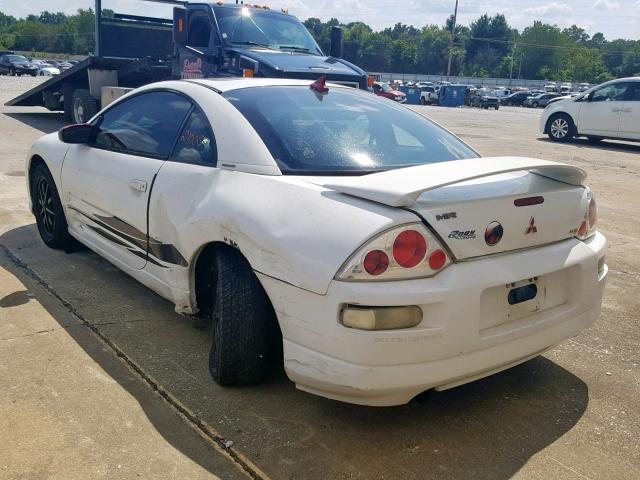 4A3AC44G0YE072435 - 2000 MITSUBISHI ECLIPSE GS WHITE photo 3