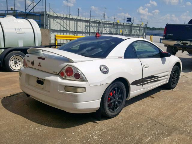 4A3AC44G0YE072435 - 2000 MITSUBISHI ECLIPSE GS WHITE photo 4