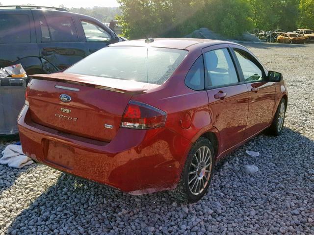 1FAHP3GNXBW134960 - 2011 FORD FOCUS SES RED photo 4