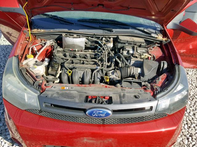 1FAHP3GNXBW134960 - 2011 FORD FOCUS SES RED photo 7