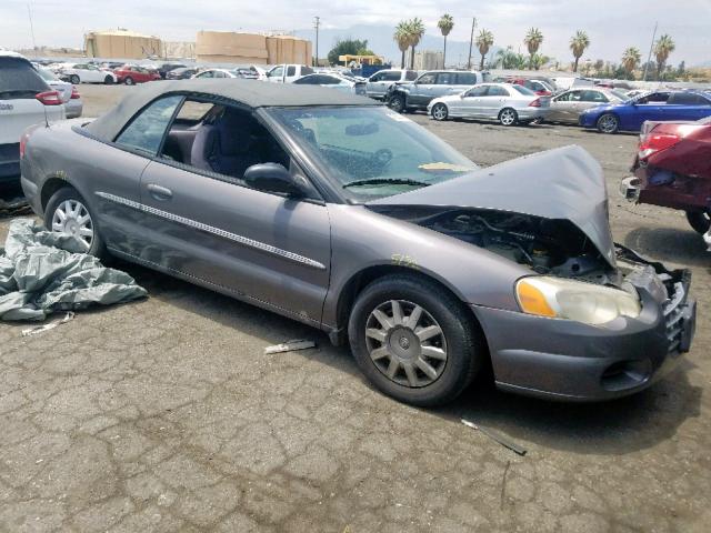 1C3EL45X64N220069 - 2004 CHRYSLER SEBRING LX GRAY photo 1