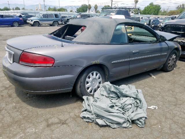 1C3EL45X64N220069 - 2004 CHRYSLER SEBRING LX GRAY photo 4