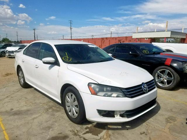 1VWAP7A3XDC021277 - 2013 VOLKSWAGEN PASSAT S WHITE photo 1