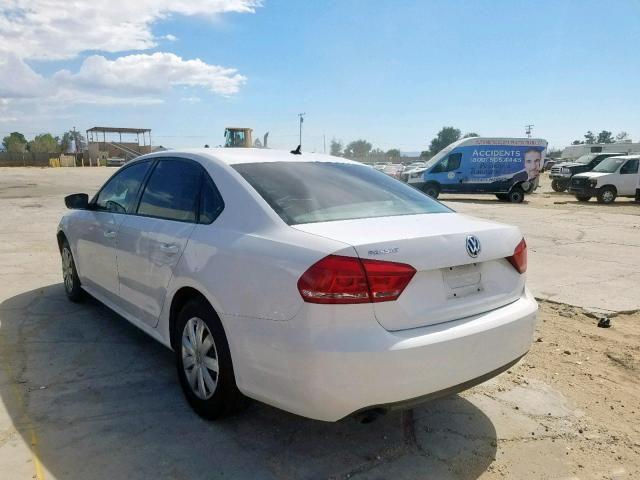 1VWAP7A3XDC021277 - 2013 VOLKSWAGEN PASSAT S WHITE photo 3