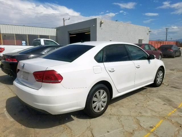 1VWAP7A3XDC021277 - 2013 VOLKSWAGEN PASSAT S WHITE photo 4