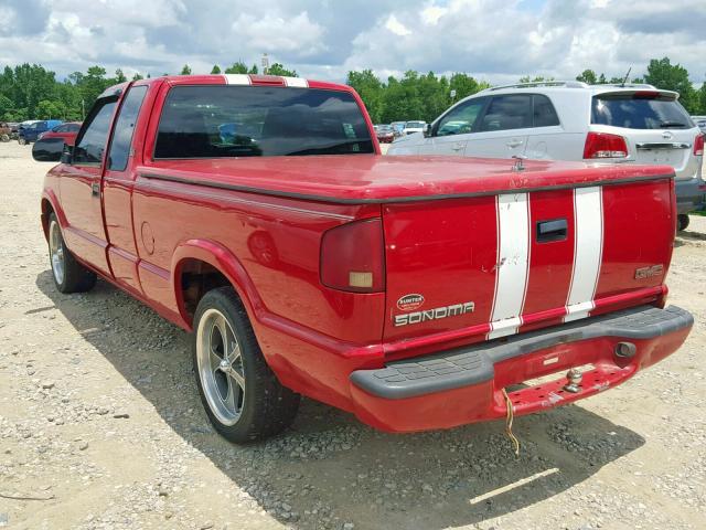 1GTCS19W728188086 - 2002 GMC SONOMA RED photo 3