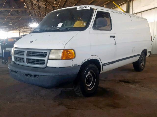 2B7HB11X5YK134379 - 2000 DODGE RAM VAN B1 WHITE photo 2