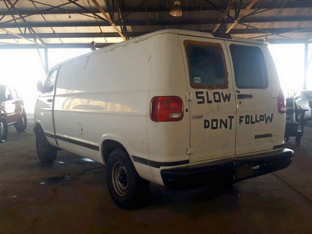 2B7HB11X5YK134379 - 2000 DODGE RAM VAN B1 WHITE photo 3