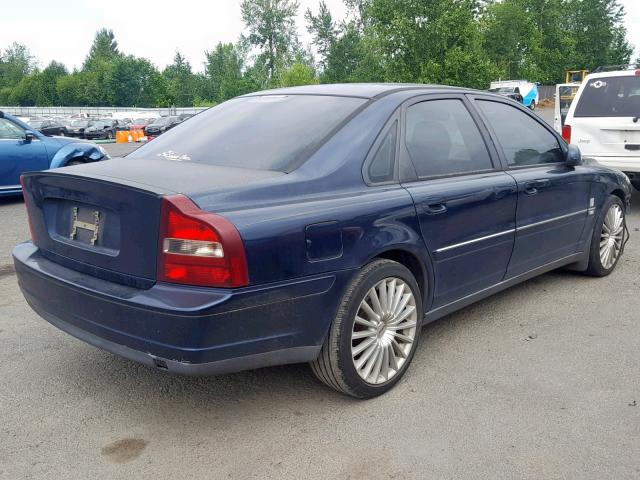 YV1TS91D921281090 - 2002 VOLVO S80 T6 TUR BLUE photo 4