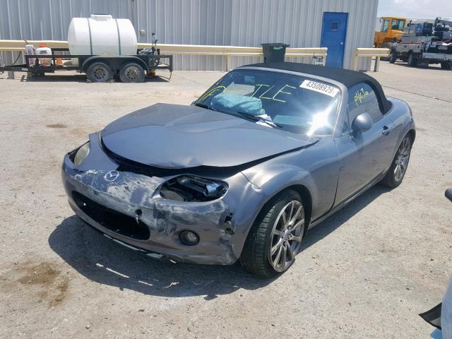 JM1NC25F180144237 - 2008 MAZDA MX-5 MIATA CHARCOAL photo 2