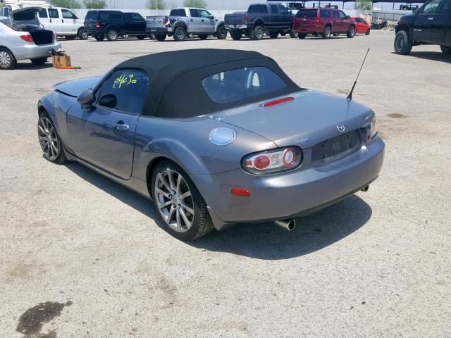 JM1NC25F180144237 - 2008 MAZDA MX-5 MIATA CHARCOAL photo 3