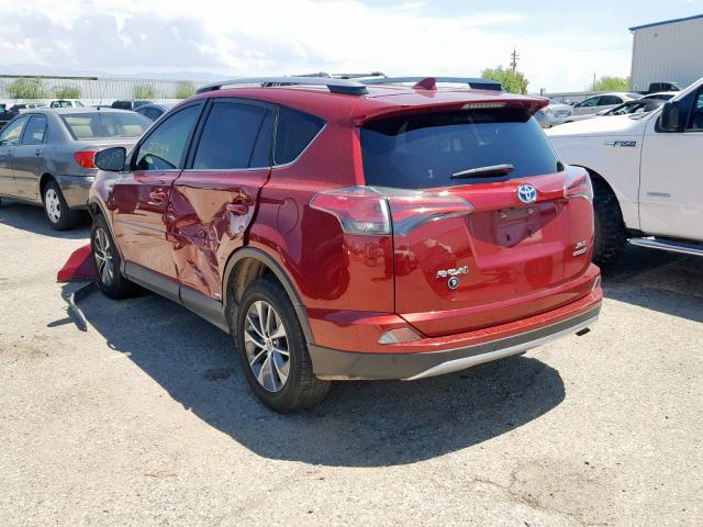 JTMRJREV5JD163976 - 2018 TOYOTA RAV4 HV LE RED photo 3