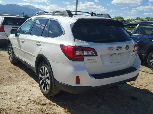 4S4BSENC1G3245638 - 2016 SUBARU OUTBACK 3. WHITE photo 3