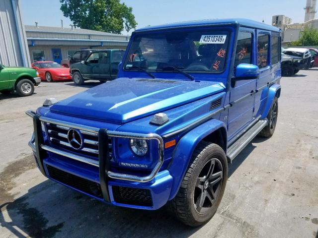 WDCYC3KFXHX273716 - 2017 MERCEDES-BENZ G 550 BLUE photo 2