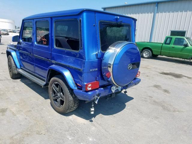 WDCYC3KFXHX273716 - 2017 MERCEDES-BENZ G 550 BLUE photo 3