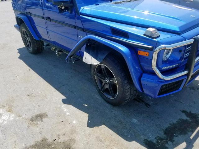 WDCYC3KFXHX273716 - 2017 MERCEDES-BENZ G 550 BLUE photo 9