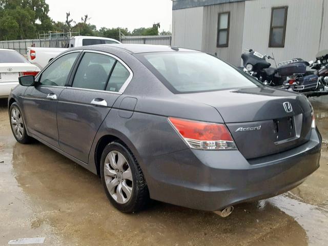 1HGCP36829A014739 - 2009 HONDA ACCORD EXL GRAY photo 3