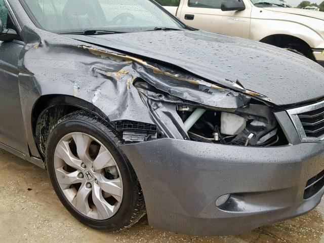 1HGCP36829A014739 - 2009 HONDA ACCORD EXL GRAY photo 9