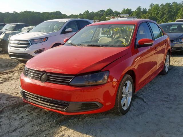 3VWLL7AJ8DM382203 - 2013 VOLKSWAGEN JETTA TDI RED photo 2