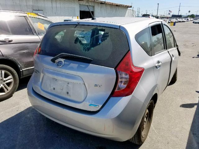 3N1CE2CP2EL394553 - 2014 NISSAN VERSA NOTE SILVER photo 4