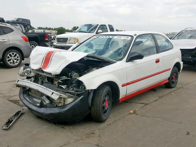 2HGEJ6323TH121433 - 1996 HONDA CIVIC CX WHITE photo 2