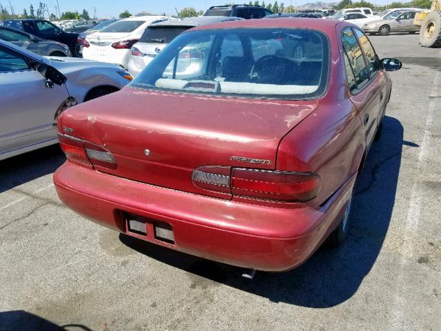 1Y1SK5361PZ033445 - 1993 GEO PRIZM BASE 红色 照片 4
