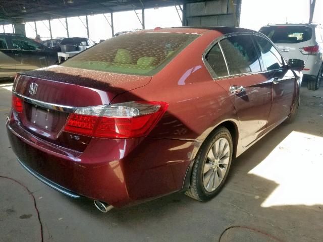 1HGCR3F85EA022645 - 2014 HONDA ACCORD EXL MAROON photo 4