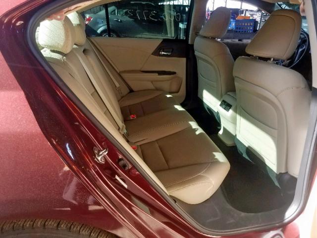 1HGCR3F85EA022645 - 2014 HONDA ACCORD EXL MAROON photo 6