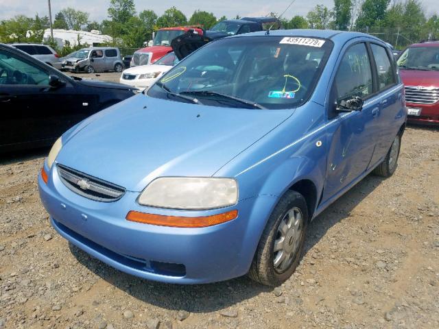 KL1TG62615B351581 - 2005 CHEVROLET AVEO LT BLUE photo 2