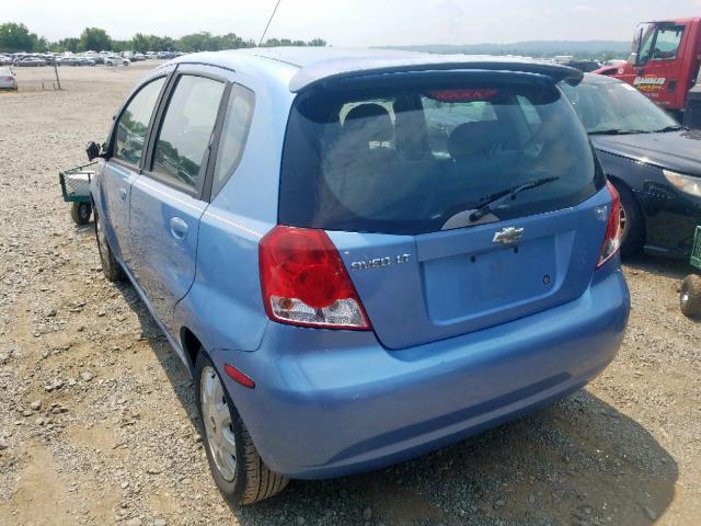 KL1TG62615B351581 - 2005 CHEVROLET AVEO LT BLUE photo 3