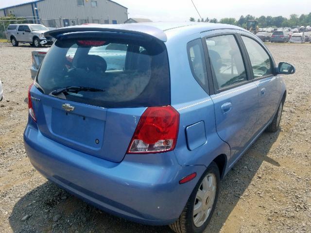 KL1TG62615B351581 - 2005 CHEVROLET AVEO LT BLUE photo 4