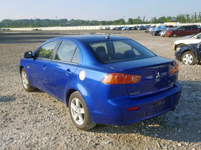 JA3AU26U68U034994 - 2008 MITSUBISHI LANCER ES BLUE photo 3