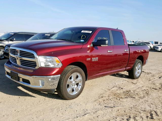 1C6RR6TT3HS744205 - 2017 RAM 1500 SLT MAROON photo 2