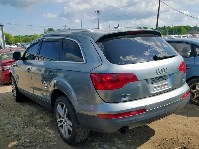 WA1BY74L17D069663 - 2007 AUDI Q7 3.6 QUA BLUE photo 3