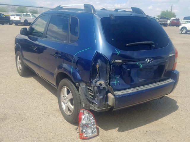 KM8JM12B95U069391 - 2005 HYUNDAI TUCSON GL BLUE photo 3