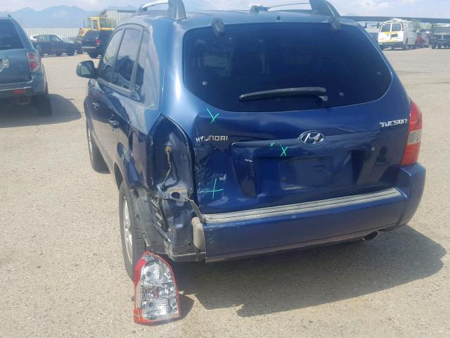 KM8JM12B95U069391 - 2005 HYUNDAI TUCSON GL BLUE photo 9