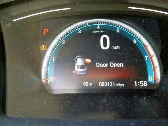 19XFC1F70KE202729 - 2019 HONDA CIVIC EXL შავი ფოტო 8